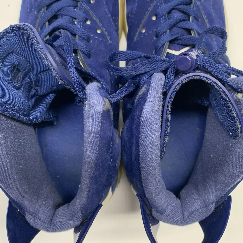 Air Jordan Retro Shoes Mens 8.5 Royal Blue Suede High Top Basketball 384664